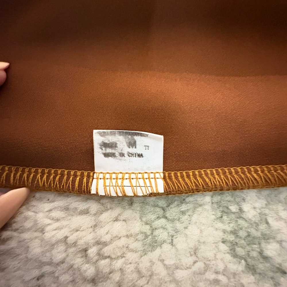 Amazon Tan Button-Front Mini Skirt - Picture 2 of 3